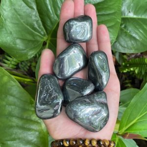 Shop Hematite Stones & Crystals! Hematite Tumbled Stone, You Choose, Pocket Stone, Meditation Stone, Healing Stones, Rocks and Minerals, Stone for Sleep, Confidence, Anxiety | Natural genuine stones & crystals in various shapes & sizes. Buy raw cut, tumbled, or polished gemstones for making jewelry or crystal healing energy vibration raising reiki stones. #crystals #gemstones #crystalhealing #crystalsandgemstones #energyhealing #affiliate #ad
