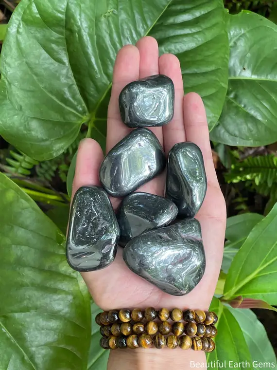 Hematite Tumbled Stone, You Choose, Pocket Stone, Meditation Stone, Healing Stones, Rocks And Minerals, Stone For Sleep, Confidence, Anxiety