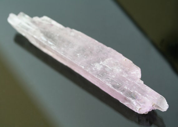 Gemmy Kunzite Crystal 4.95" Natural Pink Kunzite Quartz, Healing Crystal, Raw Kunzite Specimen, Pink Kunzite Crystal Wand, Meditation Stone