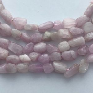 Shop Kunzite Chip & Nugget Beads! Kunzite gemstone nugget beads. 15” strand of 6-8mm pink nuggets, approx. 60 beads per strand. | Natural genuine chip Kunzite beads for beading and jewelry making.  #jewelry #beads #beadedjewelry #diyjewelry #jewelrymaking #beadstore #beading #affiliate #ad