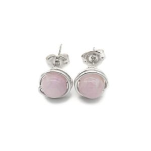 Shop Kunzite Jewelry! Kunzite Sterling Studs/Kunzite Earrings/ 925 Sterling Silver/ Reiki Healing/ Healing Crystals/ Natural Kunzite/ Personal Gifts | Natural genuine Kunzite jewelry. Buy crystal jewelry, handmade handcrafted artisan jewelry for women.  Unique handmade gift ideas. #jewelry #beadedjewelry #beadedjewelry #gift #shopping #handmadejewelry #fashion #style #product #jewelry #affiliate #ad