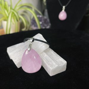 Shop Kunzite Necklaces! Kunzite Teardrop Necklace, kunzite necklace, kunzite, teardrop necklace, crystal teardrop, cabochon, kunzite cabochon, crystals, crystal | Natural genuine Kunzite necklaces. Buy crystal jewelry, handmade handcrafted artisan jewelry for women.  Unique handmade gift ideas. #jewelry #beadednecklaces #beadedjewelry #gift #shopping #handmadejewelry #fashion #style #product #necklaces #affiliate #ad
