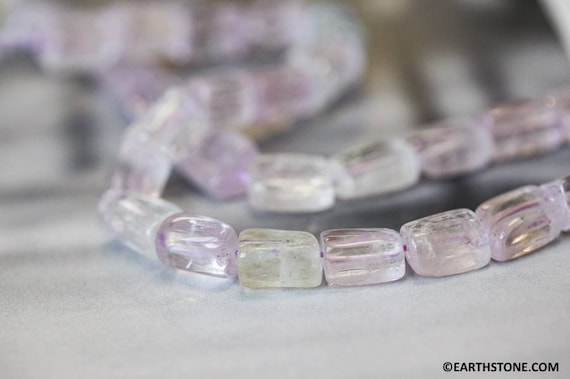 M/ Kunzite 10x13mm Rectangle Nugget Beads 15.5" Strand Stabilized Transparent Gemstone Beads For Jewelry Making