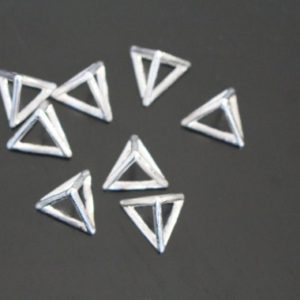 Shop Jewelry Connectors! Matte Silver tarnish resistant Triangle Charms, triangle Bead, connectors, pendants, 2 PC, B69982 | Shop jewelry making and beading supplies, tools & findings for DIY jewelry making and crafts. #jewelrymaking #diyjewelry #jewelrycrafts #jewelrysupplies #beading #affiliate #ad