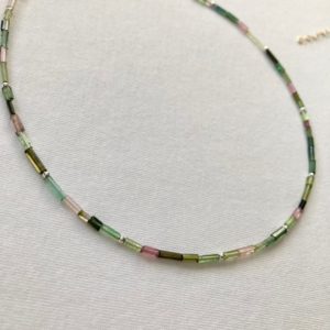 Shop Watermelon Tourmaline Necklaces! Multicolor Tourmaline Necklace, Beaded Gemstone Necklace, Watermelon Tourmaline Necklace, Authentic Tourmaline Jewelry, Colorful Gemstones | Natural genuine Watermelon Tourmaline necklaces. Buy crystal jewelry, handmade handcrafted artisan jewelry for women.  Unique handmade gift ideas. #jewelry #beadednecklaces #beadedjewelry #gift #shopping #handmadejewelry #fashion #style #product #necklaces #affiliate #ad