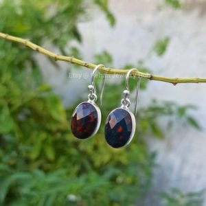 Shop Bloodstone Earrings! Natural Bloodstone Earrings, 925 Sterling Silver Earrings, Bloodstone Dangles Earrings, Bloodstone cabochon Earrings, Gift Earrings | Natural genuine Bloodstone earrings. Buy crystal jewelry, handmade handcrafted artisan jewelry for women.  Unique handmade gift ideas. #jewelry #beadedearrings #beadedjewelry #gift #shopping #handmadejewelry #fashion #style #product #earrings #affiliate #ad