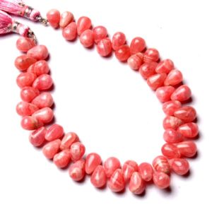 Shop Rhodochrosite Bead Shapes! Natural Gemstone Super Quality Rhodochrosite 8x6mm Approx. Size Smooth Teardrop Shape Beads 8.5" Full Strand Rare Gem from Argentina | Natural genuine other-shape Rhodochrosite beads for beading and jewelry making.  #jewelry #beads #beadedjewelry #diyjewelry #jewelrymaking #beadstore #beading #affiliate #ad
