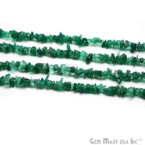 Green Onyx Chip Beads, 34 Inch, Natural Chip Strands, Drilled Strung Nugget Beads, 3-7mm, Polished, GemMartUSA (CHGO-70001) | Natural genuine chip Onyx beads for beading and jewelry making.  #jewelry #beads #beadedjewelry #diyjewelry #jewelrymaking #beadstore #beading #affiliate #ad