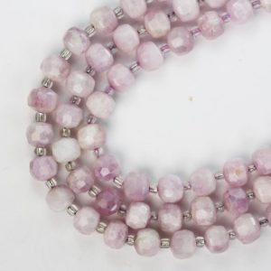 Shop Kunzite Rondelle Beads! Natural kunzite , 6*8mm faceted rondelle gemstone strand, 8 inch , about 20 beads,hole1mm | Natural genuine rondelle Kunzite beads for beading and jewelry making.  #jewelry #beads #beadedjewelry #diyjewelry #jewelrymaking #beadstore #beading #affiliate #ad