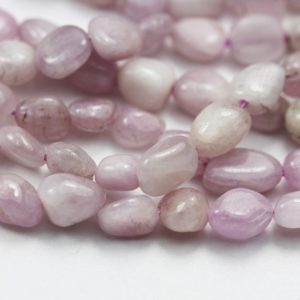 Shop Kunzite Chip & Nugget Beads! Natural kunzite, 8mm *10-12mm nugget shape  gemstone, one full strand, about 45beads, 16" , 1mm hole | Natural genuine chip Kunzite beads for beading and jewelry making.  #jewelry #beads #beadedjewelry #diyjewelry #jewelrymaking #beadstore #beading #affiliate #ad