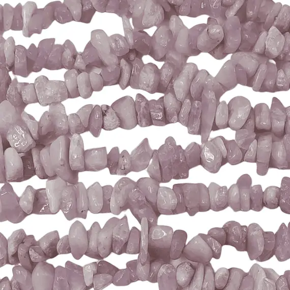 Natural Kunzite Gemstone Chip Beads - 15 Inch Strand (gem69)