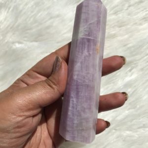 Shop Kunzite Stones & Crystals! Natural kunzite Point 9 | Natural genuine stones & crystals in various shapes & sizes. Buy raw cut, tumbled, or polished gemstones for making jewelry or crystal healing energy vibration raising reiki stones. #crystals #gemstones #crystalhealing #crystalsandgemstones #energyhealing #affiliate #ad