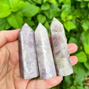 Natural Pink Purple Kunzite Crystal Towers, Kunzite with Pyrite Towers, Kunzite Crystal Wand, Kunzite Obelisks, Rare Crystal Towers | Natural genuine stones & crystals in various shapes & sizes. Buy raw cut, tumbled, or polished gemstones for making jewelry or crystal healing energy vibration raising reiki stones. #crystals #gemstones #crystalhealing #crystalsandgemstones #energyhealing #affiliate #ad