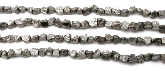 Natural Pyrite Gold Raw Nugget, 7x11 Mm, Pyrite Gemstone Beads, Rich Color, (pyg-raw-7x11)(590)