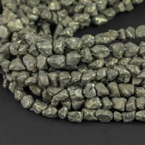 Shop Pyrite Chip & Nugget Beads! Natural Pyrite Nuggets Beads -16 Inch strand – Wholesale pricing AAA Quality- Full 16 inch strand- 4-5mm Gemstone Beads | Natural genuine chip Pyrite beads for beading and jewelry making.  #jewelry #beads #beadedjewelry #diyjewelry #jewelrymaking #beadstore #beading #affiliate #ad
