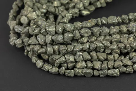 Natural Pyrite Nuggets Beads -16 Inch Strand - Wholesale Pricing Aaa Quality- Full 16 Inch Strand- 4-5mm Gemstone Beads