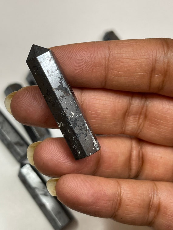 One Hematite Point|grounding Stone|crystal Point|iron Ore|black Hematite|ethically Sourced|protection Crystal|energy Protection|best Crystal