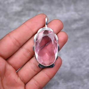 Pink Kunzite Pendant 925 Sterling Silver Pendant Kunzite Gemstone Pendant Handmade Pendant Necklace Kunzite Jewelry Gift For Her Mother | Natural genuine Kunzite pendants. Buy crystal jewelry, handmade handcrafted artisan jewelry for women.  Unique handmade gift ideas. #jewelry #beadedpendants #beadedjewelry #gift #shopping #handmadejewelry #fashion #style #product #pendants #affiliate #ad