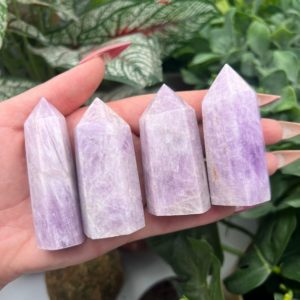 Shop Kunzite Stones & Crystals! Rare High Quality Kunzite Crystal Point/Tower (Qty: 1) (Lot 4) | Natural genuine stones & crystals in various shapes & sizes. Buy raw cut, tumbled, or polished gemstones for making jewelry or crystal healing energy vibration raising reiki stones. #crystals #gemstones #crystalhealing #crystalsandgemstones #energyhealing #affiliate #ad