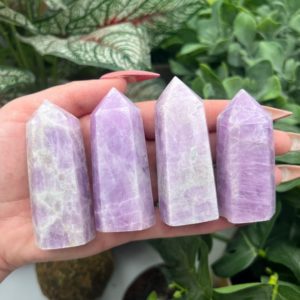 Rare High Quality Kunzite Crystal Point/Tower (Qty: 1) (Lot 3) | Natural genuine stones & crystals in various shapes & sizes. Buy raw cut, tumbled, or polished gemstones for making jewelry or crystal healing energy vibration raising reiki stones. #crystals #gemstones #crystalhealing #crystalsandgemstones #energyhealing #affiliate #ad