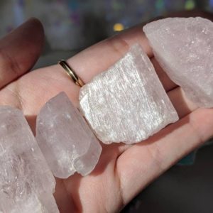 Shop Kunzite Stones & Crystals! Rare Natural Pink Kunzite Crystal Specimens | Natural genuine stones & crystals in various shapes & sizes. Buy raw cut, tumbled, or polished gemstones for making jewelry or crystal healing energy vibration raising reiki stones. #crystals #gemstones #crystalhealing #crystalsandgemstones #energyhealing #affiliate #ad