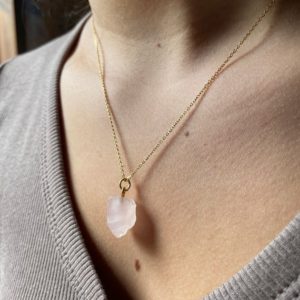 Shop Kunzite Necklaces! Raw Kunzite necklace, February birthstone pendant, healing crystals necklace, birthstone gift, Pink gemstone, kunzite crystal | Natural genuine Kunzite necklaces. Buy crystal jewelry, handmade handcrafted artisan jewelry for women.  Unique handmade gift ideas. #jewelry #beadednecklaces #beadedjewelry #gift #shopping #handmadejewelry #fashion #style #product #necklaces #affiliate #ad