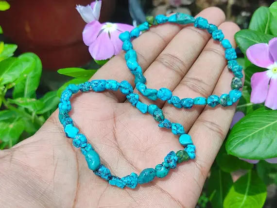 Raw Tibetan Turquoise - Rough Turquoise Crystal Beads Bracelet, Wholesale Natural Tibetan Turquoise Crystal Bracelets For Healing Purpose