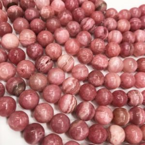 Shop Rhodochrosite Beads! Red Rhodochrosite Round Beads,6mm 8mm 10mm Gemstone Loose Beads Jewelry Supplies | Natural genuine beads Rhodochrosite beads for beading and jewelry making.  #jewelry #beads #beadedjewelry #diyjewelry #jewelrymaking #beadstore #beading #affiliate #ad