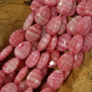 Shop Rhodochrosite Bead Shapes! Rhodochrosite Jade Teardrop Shaped Gemstone Bead-20x15x8mm~ -15.5 inch strand | Natural genuine other-shape Rhodochrosite beads for beading and jewelry making.  #jewelry #beads #beadedjewelry #diyjewelry #jewelrymaking #beadstore #beading #affiliate #ad