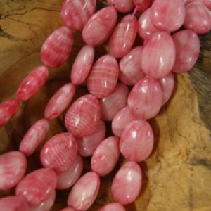 Shop Rhodochrosite Bead Shapes! Rhodochrosite Jade Teardrop Shaped Gemstone Bead-18x13x6mm~ -15.5 inch strand- | Natural genuine other-shape Rhodochrosite beads for beading and jewelry making.  #jewelry #beads #beadedjewelry #diyjewelry #jewelrymaking #beadstore #beading #affiliate #ad