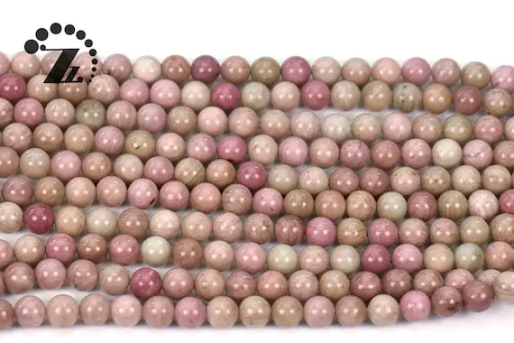 Rhodonite Smooth Round Beads,rhodochrosite Round Beads,natural,gemstone,diy,loose Beads, Pink Color, 8mm,15" Full Strand