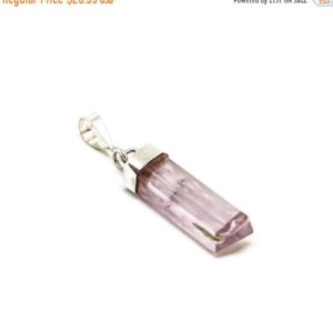 Special sale Natural Kunzite Pendant, Necklace, Sterling Silver 92.5, Length- 1.60 inches, Pink | Natural genuine Array jewelry. Buy crystal jewelry, handmade handcrafted artisan jewelry for women.  Unique handmade gift ideas. #jewelry #beadedjewelry #beadedjewelry #gift #shopping #handmadejewelry #fashion #style #product #jewelry #affiliate #ad