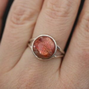 Shop Sunstone Rings! Sunstone Ring |  925 Sterling Silver | Natural genuine Sunstone rings, simple unique handcrafted gemstone rings. #rings #jewelry #shopping #gift #handmade #fashion #style #affiliate #ad