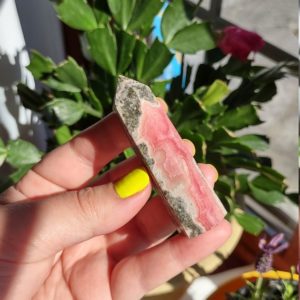 Shop Rhodochrosite Points & Wands! The Cheerful Crystal Rhodochrosite Polished Point Crystal Point Self Standing Multifaceted Rhodochrosite Point | Natural genuine stones & crystals in various shapes & sizes. Buy raw cut, tumbled, or polished gemstones for making jewelry or crystal healing energy vibration raising reiki stones. #crystals #gemstones #crystalhealing #crystalsandgemstones #energyhealing #affiliate #ad