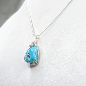 Shop Turquoise Pendants! Turquoise pendant for women, Turquoise jewelry for her, December birthstone necklace, Real Turquoise, Genuine Turquoise, Raw Turquoise | Natural genuine Turquoise pendants. Buy crystal jewelry, handmade handcrafted artisan jewelry for women.  Unique handmade gift ideas. #jewelry #beadedpendants #beadedjewelry #gift #shopping #handmadejewelry #fashion #style #product #pendants #affiliate #ad