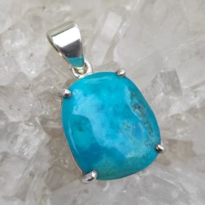 Shop Turquoise Pendants! Turquoise Raw Stone Healing Stone Pendant 925 Sterling Silver Handmade Unique A1291 | Natural genuine Turquoise pendants. Buy crystal jewelry, handmade handcrafted artisan jewelry for women.  Unique handmade gift ideas. #jewelry #beadedpendants #beadedjewelry #gift #shopping #handmadejewelry #fashion #style #product #pendants #affiliate #ad