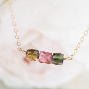 Shop Watermelon Tourmaline Necklaces! Watermelon Tourmaline Necklace, Gemstone Choker, Gold Tourmaline Necklace, Dainty Beaded Gemstone Necklace, Minimal Gold Necklace | Natural genuine Watermelon Tourmaline necklaces. Buy crystal jewelry, handmade handcrafted artisan jewelry for women.  Unique handmade gift ideas. #jewelry #beadednecklaces #beadedjewelry #gift #shopping #handmadejewelry #fashion #style #product #necklaces #affiliate #ad
