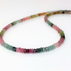 Shop Watermelon Tourmaline Necklaces! Watermelon Tourmaline Necklace, Sterling Silver, October Birthstone, Dainty Gemstone Jewellery, Necklaces for Women | Natural genuine Watermelon Tourmaline necklaces. Buy crystal jewelry, handmade handcrafted artisan jewelry for women.  Unique handmade gift ideas. #jewelry #beadednecklaces #beadedjewelry #gift #shopping #handmadejewelry #fashion #style #product #necklaces #affiliate #ad