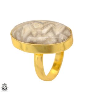 Shop Agate Rings! Size 6.5 – Size 8 Crazy Lace Agate Ring Meditation Ring 24K Gold Ring GPR1727 | Natural genuine Agate rings, simple unique handcrafted gemstone rings. #rings #jewelry #shopping #gift #handmade #fashion #style #affiliate #ad