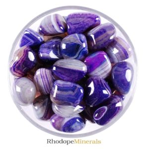 Shop Tumbled Agate Crystals & Pocket Stones! Purple Agate Tumbled Stone, Purple Agate, Tumbled Stones, Violet Agate, Stones, Crystals, Rocks, Gifts, Gemstones, Gems, Zodiac Crystals | Natural genuine stones & crystals in various shapes & sizes. Buy raw cut, tumbled, or polished gemstones for making jewelry or crystal healing energy vibration raising reiki stones. #crystals #gemstones #crystalhealing #crystalsandgemstones #energyhealing #affiliate #ad