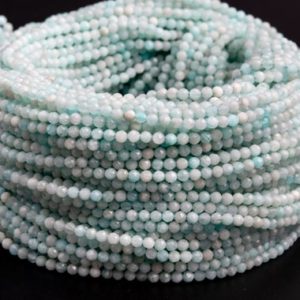 Shop Amazonite Faceted Beads! Natural Blue Green Amazonite Gemstone Grade Aaa Faceted Round 2mm Loose Beads | Natural genuine faceted Amazonite beads for beading and jewelry making.  #jewelry #beads #beadedjewelry #diyjewelry #jewelrymaking #beadstore #beading #affiliate #ad