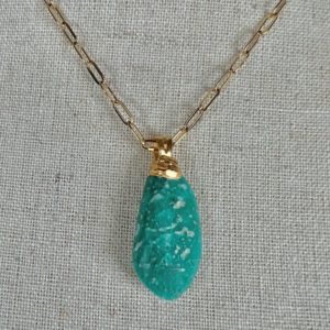 Shop Amazonite Pendants! NATURAL AMAZONITE Pendant, Gold, Necklace with Leather, Spiritual Healing Crystal, Mother Earth Jewelry, Amulet, Talisman Chakra Gemstone | Natural genuine Amazonite pendants. Buy crystal jewelry, handmade handcrafted artisan jewelry for women.  Unique handmade gift ideas. #jewelry #beadedpendants #beadedjewelry #gift #shopping #handmadejewelry #fashion #style #product #pendants #affiliate #ad