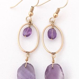 Shop Amethyst Earrings! Gold-Filled and Amethyst Earrings | Natural genuine Amethyst earrings. Buy crystal jewelry, handmade handcrafted artisan jewelry for women.  Unique handmade gift ideas. #jewelry #beadedearrings #beadedjewelry #gift #shopping #handmadejewelry #fashion #style #product #earrings #affiliate #ad