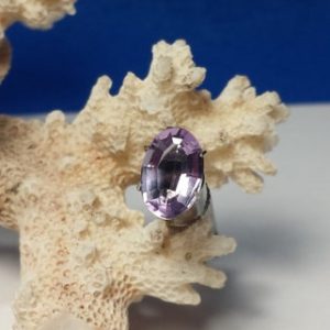 Shop Amethyst Faceted Beads! Natural 2.1ct. Amethyst Faceted Oval Shape Gemstone 10.6mm x 6.9mm x 4.6mm Loose Faceted Oval Shape Gemstone Light Untreated Purple Amethyst | Natural genuine faceted Amethyst beads for beading and jewelry making.  #jewelry #beads #beadedjewelry #diyjewelry #jewelrymaking #beadstore #beading #affiliate #ad