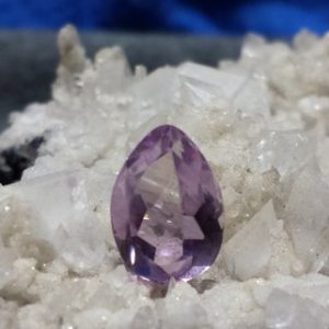 Shop Amethyst Faceted Beads! Natural 3.4ct. Amethyst Faceted Pear Shape Gemstone 11.7mm x 8.3mm x 5.6mm Loose Faceted Pear Shape Gemstone Light Untreated Purple Amethyst | Natural genuine faceted Amethyst beads for beading and jewelry making.  #jewelry #beads #beadedjewelry #diyjewelry #jewelrymaking #beadstore #beading #affiliate #ad