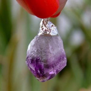 Shop Amethyst Pendants! Amethyst Raw Pendant – Amethyst Crystal Point Pendant – Healing Stone – Birthstone Necklace | Natural genuine Amethyst pendants. Buy crystal jewelry, handmade handcrafted artisan jewelry for women.  Unique handmade gift ideas. #jewelry #beadedpendants #beadedjewelry #gift #shopping #handmadejewelry #fashion #style #product #pendants #affiliate #ad