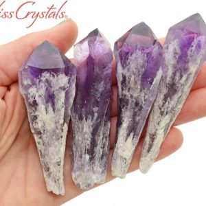 Shop Amethyst Points & Wands! 1 Snowflake Amethyst 28 – 42 gm Rough Point Healing Crystal and Stone #AR51 | Natural genuine stones & crystals in various shapes & sizes. Buy raw cut, tumbled, or polished gemstones for making jewelry or crystal healing energy vibration raising reiki stones. #crystals #gemstones #crystalhealing #crystalsandgemstones #energyhealing #affiliate #ad
