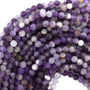 Shop Amethyst Round Beads! Natural Matte Purple Amethyst Round Beads 15" Strand 4mm 6mm 8mm 10mm 12mm | Natural genuine round Amethyst beads for beading and jewelry making.  #jewelry #beads #beadedjewelry #diyjewelry #jewelrymaking #beadstore #beading #affiliate #ad