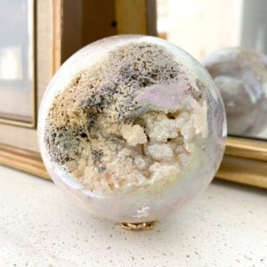 Exquisite Large Pink Amethyst Sphere | Healing Crystal Ball | Soothing Energy & Emotional Balance | Home Decor | Spiritual Healing | Natural genuine stones & crystals in various shapes & sizes. Buy raw cut, tumbled, or polished gemstones for making jewelry or crystal healing energy vibration raising reiki stones. #crystals #gemstones #crystalhealing #crystalsandgemstones #energyhealing #affiliate #ad