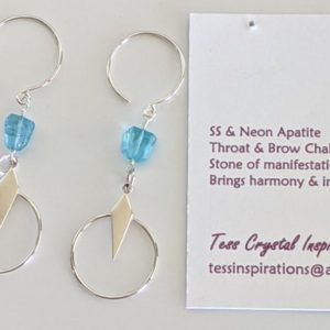 Shop Apatite Earrings! Sterling Silver And Genuine Apatite Earrings | Natural genuine Apatite earrings. Buy crystal jewelry, handmade handcrafted artisan jewelry for women.  Unique handmade gift ideas. #jewelry #beadedearrings #beadedjewelry #gift #shopping #handmadejewelry #fashion #style #product #earrings #affiliate #ad